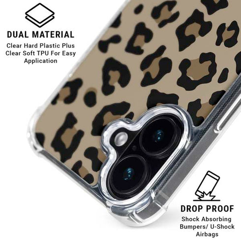 Leopard Print iPhone 16 Clear Case